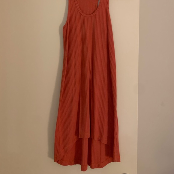 Ribbed Hi-Low Dress with Racerback - Picture 1 of 4